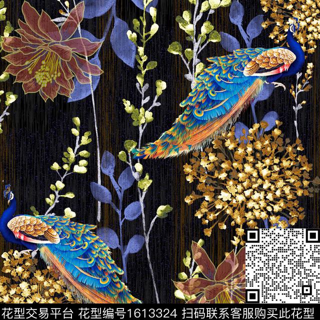 大花民族花卉满天星数码印花华亿平台下载（图片编号: 1613324） - 瓦栏（Walan）