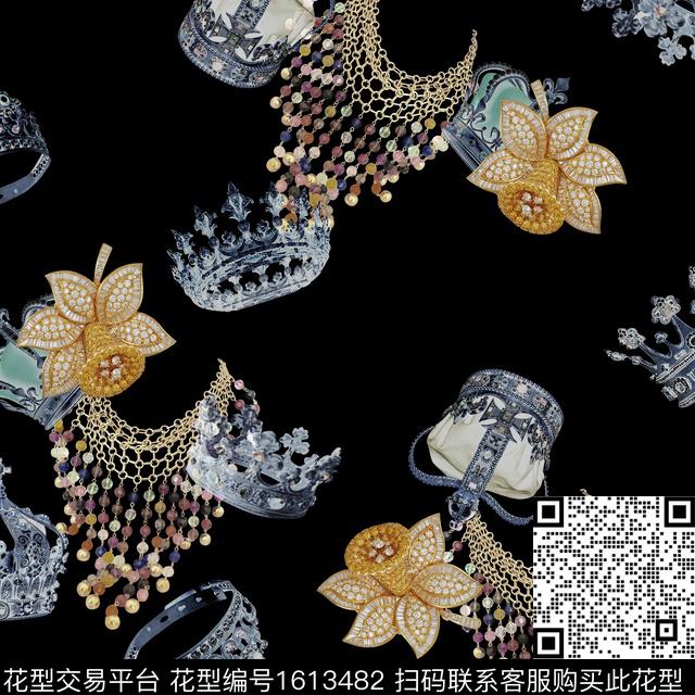 珠宝宝石花卉数码印花华亿平台下载（图片编号: 1613482） - 瓦栏（Walan）