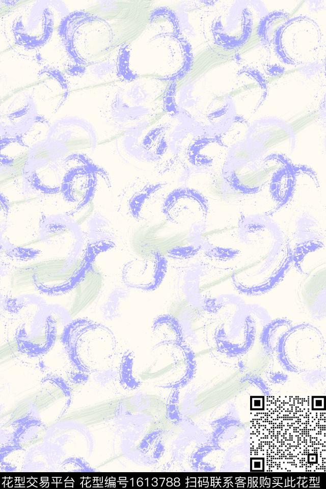 笔触淑女抽象数码印花华亿平台下载（图片编号: 1613788） - 瓦栏（Walan）