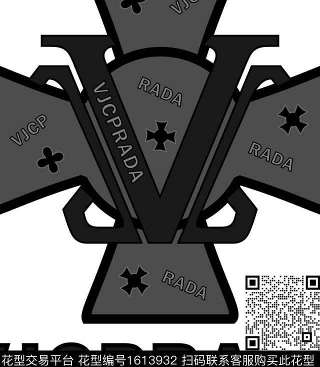 字母十字克罗心传统印花华亿平台下载（图片编号: 1613932） - 瓦栏（Walan）