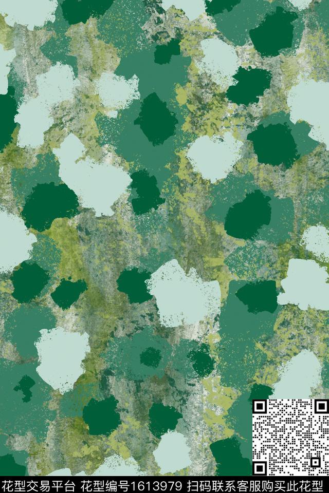 肌理迷彩复古数码印花华亿平台下载（图片编号: 1613979） - 瓦栏（Walan）