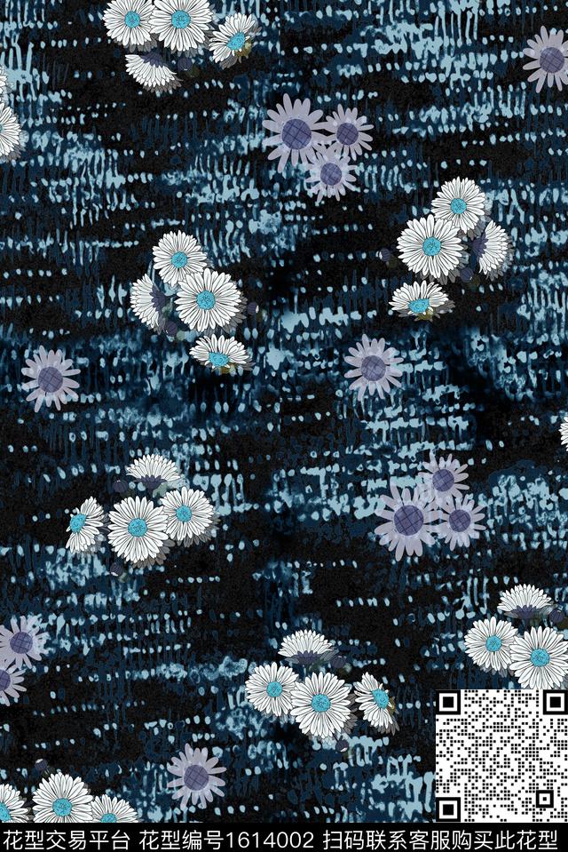 小清新小碎花水彩花卉数码印花华亿平台下载（图片编号: 1614002） - 瓦栏（Walan）