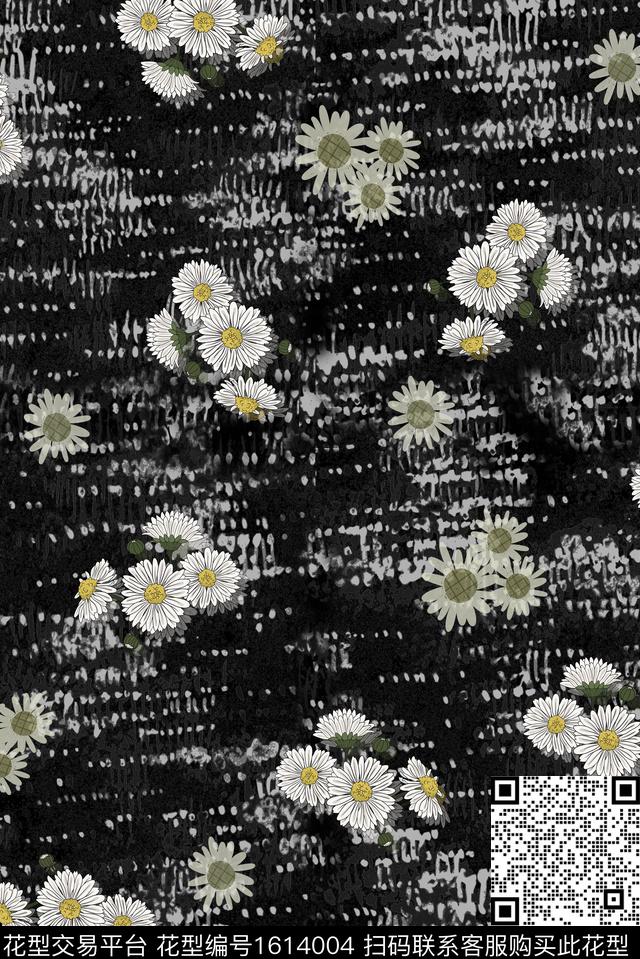 小清新小碎花水彩花卉数码印花华亿平台下载（图片编号: 1614004） - 瓦栏（Walan）