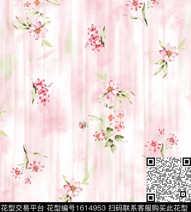 花卉水彩花卉春夏华亿平台数码印花华亿平台下载（图片编号: 1614953） - 瓦栏（Walan）