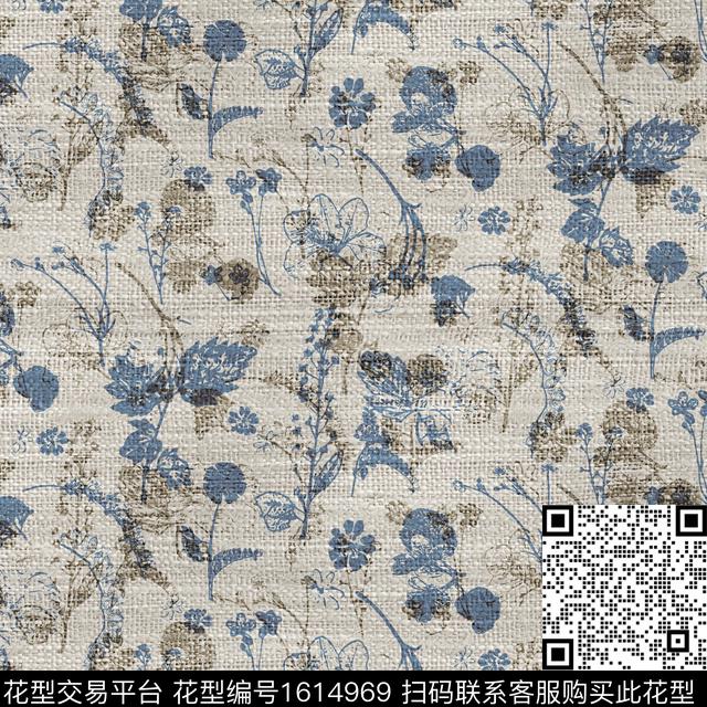 花卉肌理布纹数码印花华亿平台下载（图片编号: 1614969） - 瓦栏（Walan）