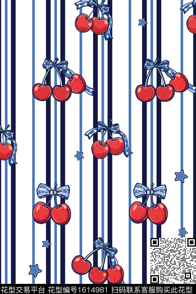 星星童装樱桃数码印花华亿平台下载（图片编号: 1614981） - 瓦栏（Walan）