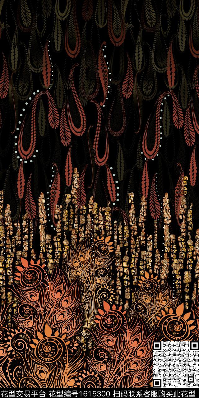 定位花民族风中老年数码印花华亿平台下载（图片编号: 1615300） - 瓦栏（Walan）