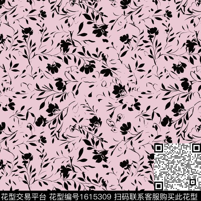 花卉抽象花卉小碎花传统印花华亿平台下载（图片编号: 1615309） - 瓦栏（Walan）