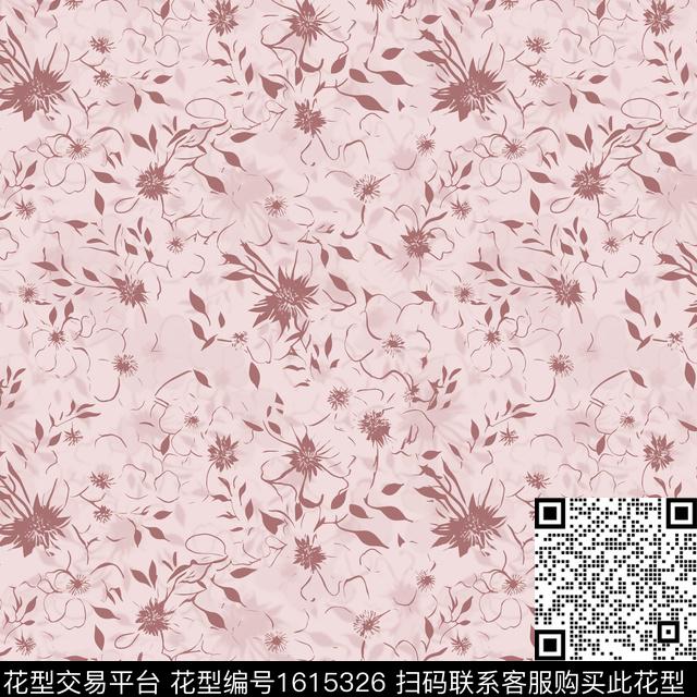 花卉小碎花满版散花数码印花华亿平台下载（图片编号: 1615326） - 瓦栏（Walan）