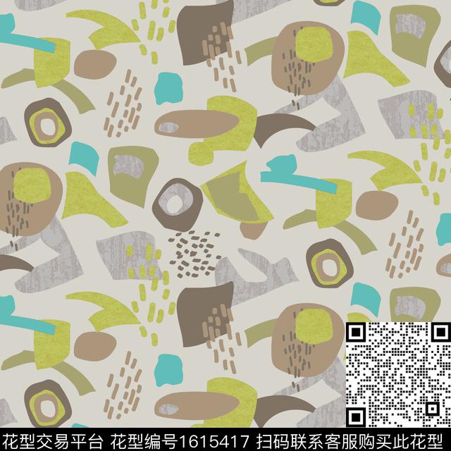 混合拼接几何数码印花华亿平台下载（图片编号: 1615417） - 瓦栏（Walan）