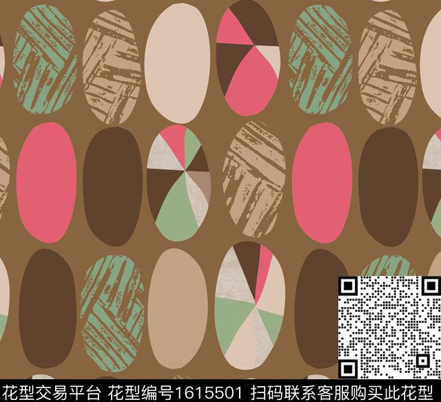 混合拼接圆形数码印花华亿平台下载（图片编号: 1615501） - 瓦栏（Walan）