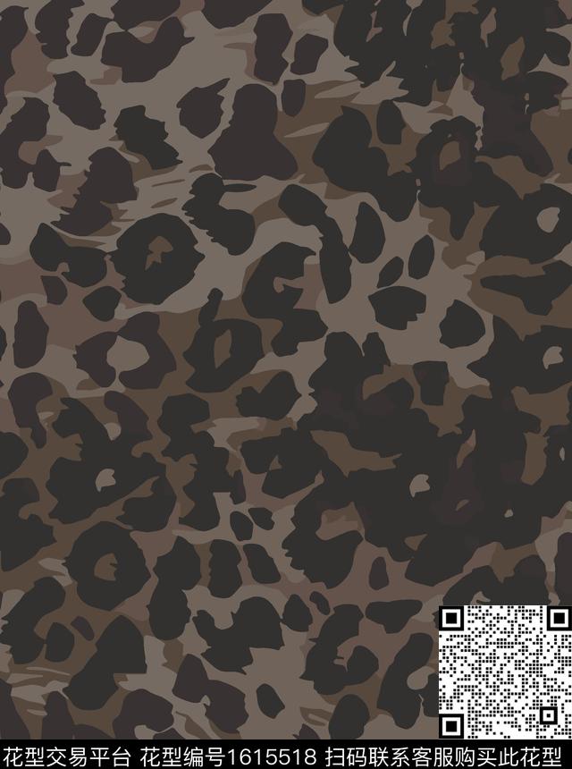 抽象豹纹数码印花华亿平台下载（图片编号: 1615518） - 瓦栏（Walan）