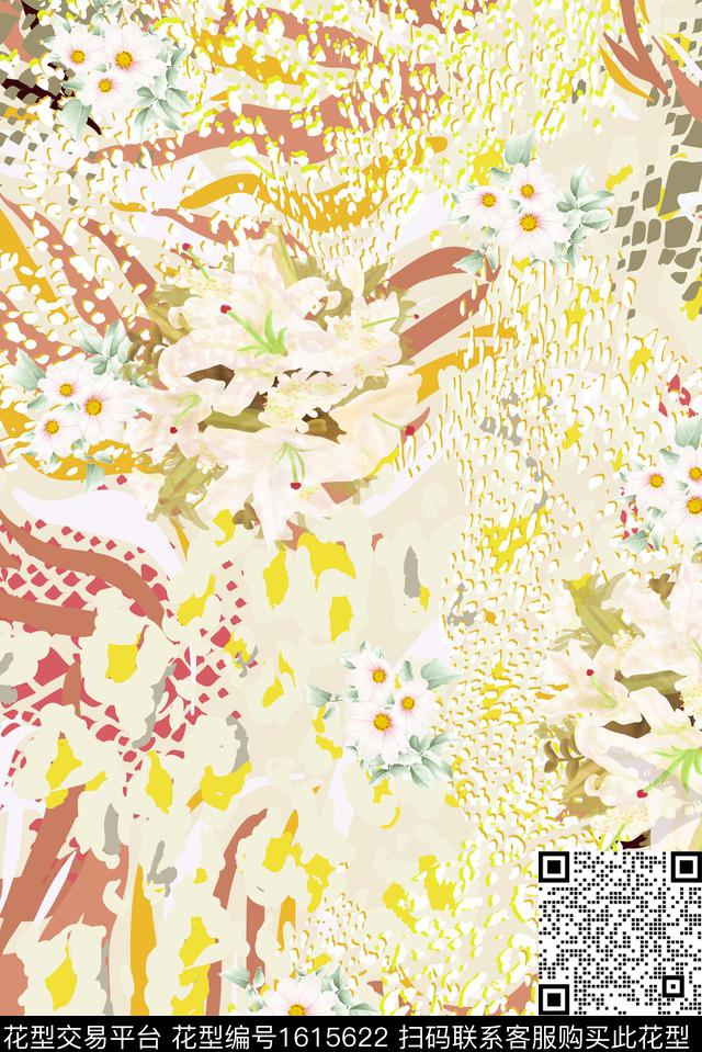 小碎花肌理百合数码印花华亿平台下载（图片编号: 1615622） - 瓦栏（Walan）