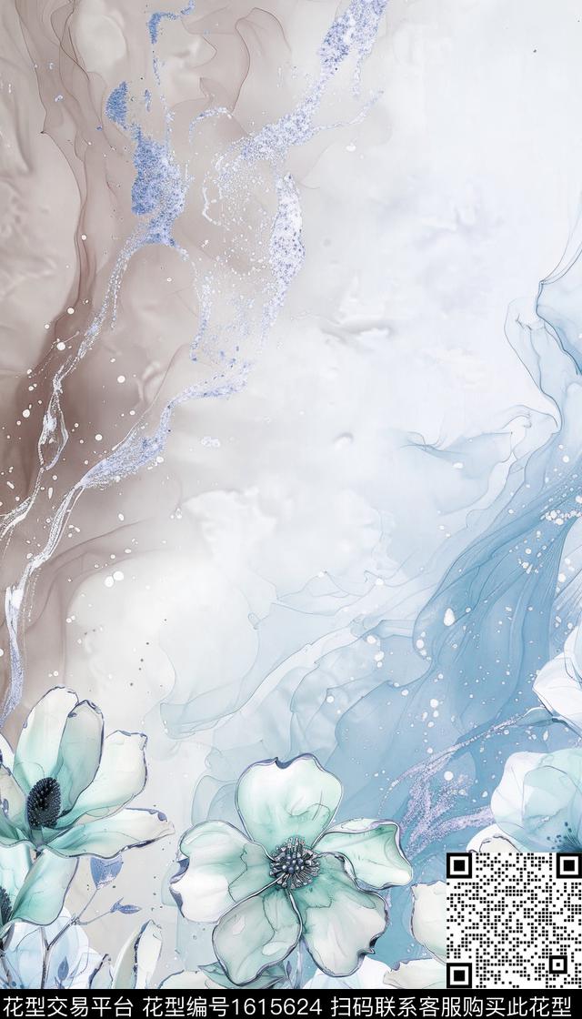 3D立体晕染肌理抽象数码印花华亿平台下载（图片编号: 1615624） - 瓦栏（Walan）