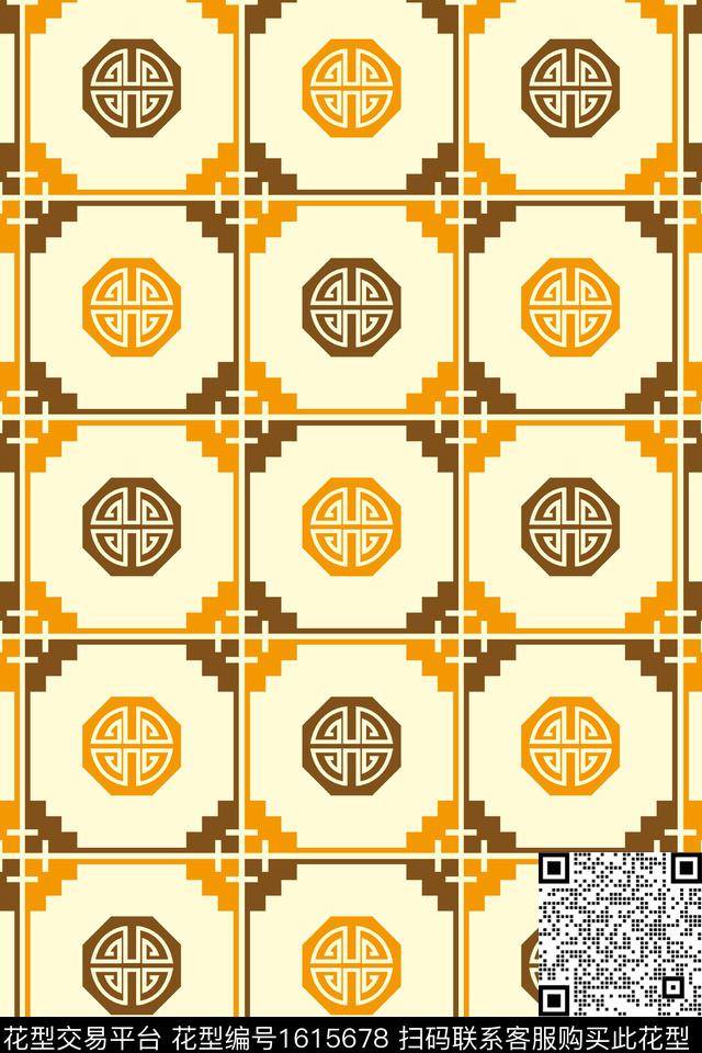 民族风混合拼接传统纹样传统印花华亿平台下载（图片编号: 1615678） - 瓦栏（Walan）