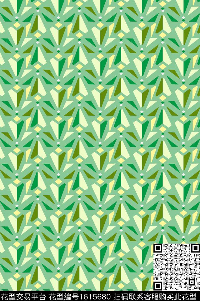 碎片几何混合拼接传统印花华亿平台下载（图片编号: 1615680） - 瓦栏（Walan）