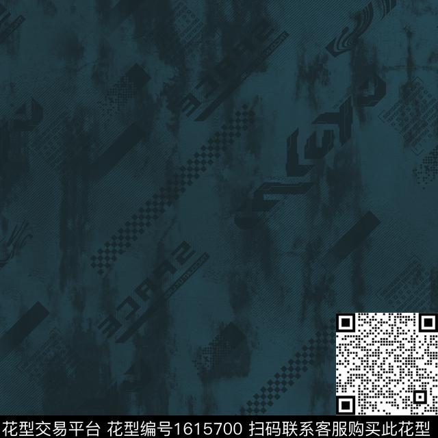 肌理字母抽象数码印花华亿平台下载（图片编号: 1615700） - 瓦栏（Walan）