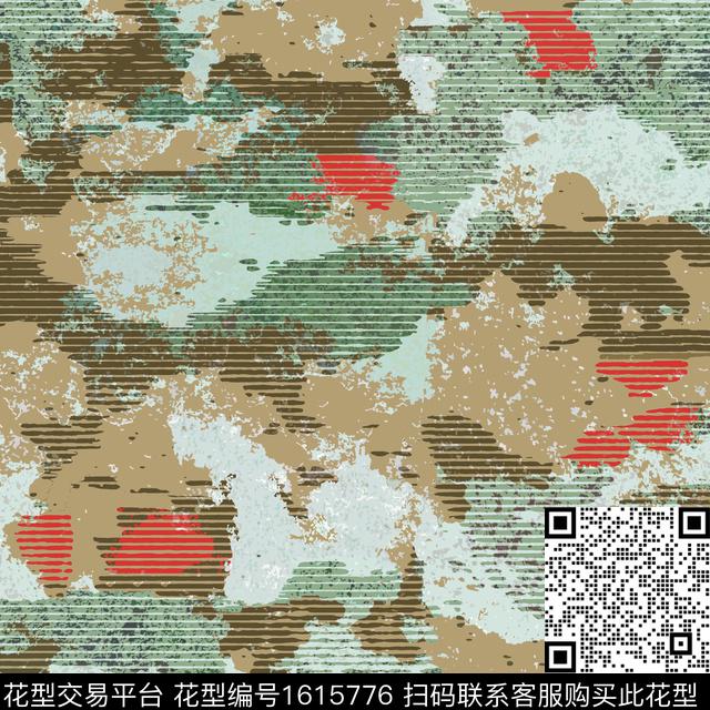 抽象条纹迷彩数码印花华亿平台下载（图片编号: 1615776） - 瓦栏（Walan）