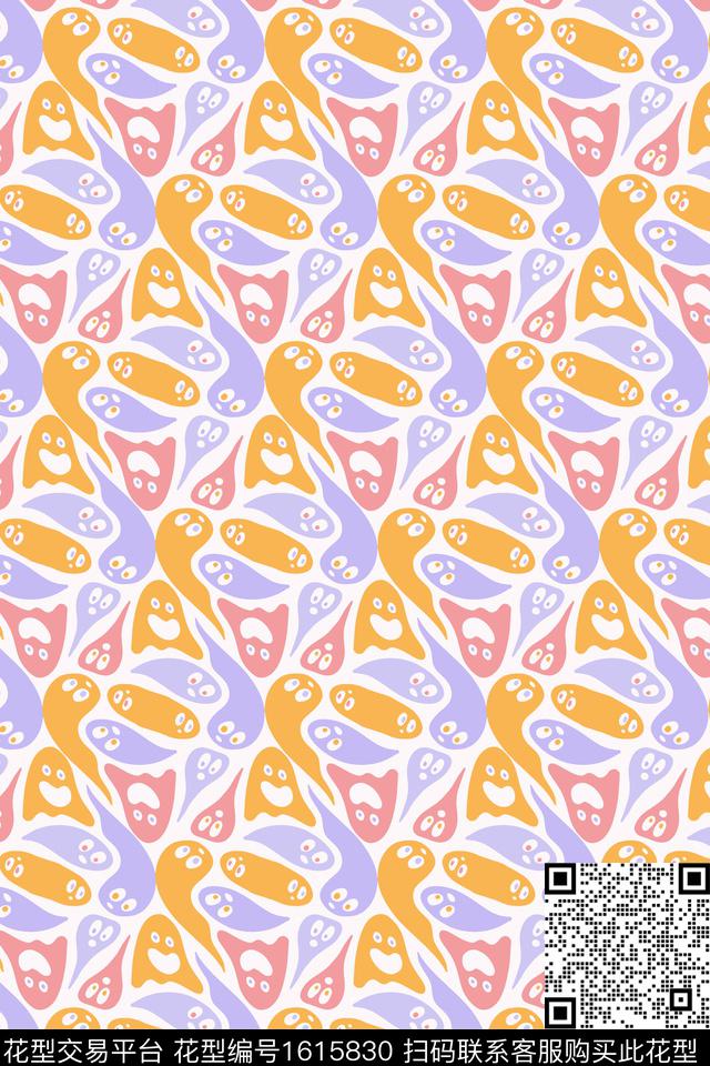 趣味幽灵童装传统印花华亿平台下载（图片编号: 1615830） - 瓦栏（Walan）