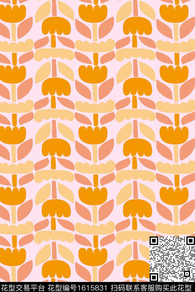平面花卉花卉趣味传统印花华亿平台下载（图片编号: 1615831） - 瓦栏（Walan）