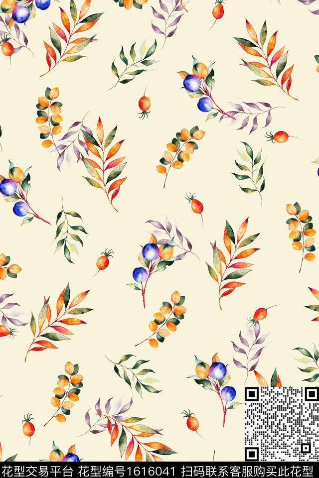 花卉春夏华亿平台清爽底花卉数码印花华亿平台下载（图片编号: 1616041） - 瓦栏（Walan）
