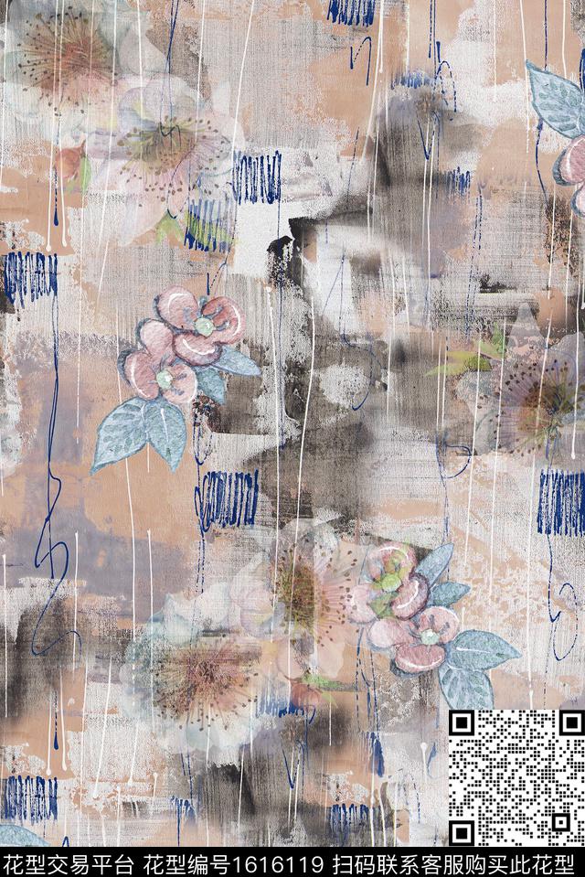 趣味小碎花肌理数码印花华亿平台下载（图片编号: 1616119） - 瓦栏（Walan）