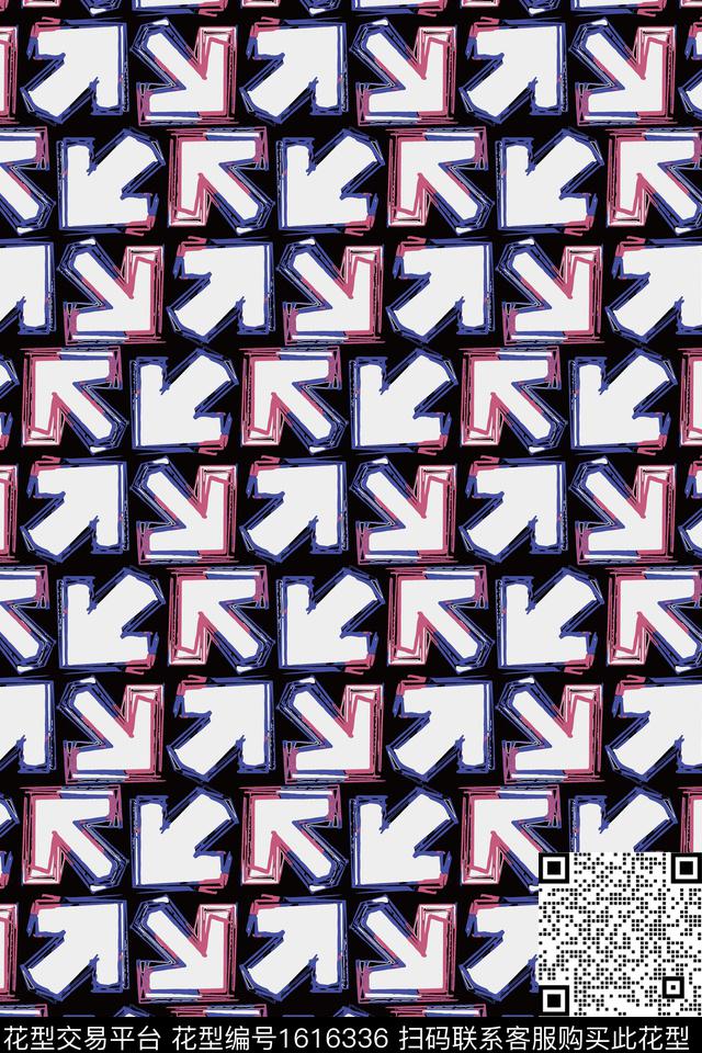 箭头趣味数码印花华亿平台下载（图片编号: 1616336） - 瓦栏（Walan）