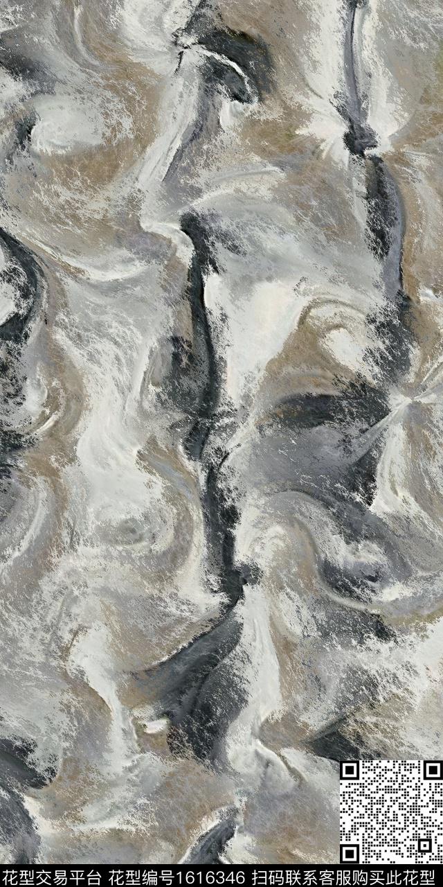 晕染肌理抽象数码印花华亿平台下载（图片编号: 1616346） - 瓦栏（Walan）