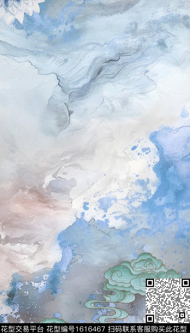 花卉肌理荷花数码印花华亿平台下载（图片编号: 1616467） - 瓦栏（Walan）