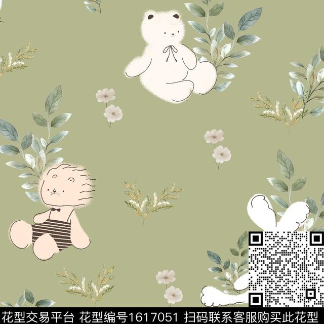 卡通动物花卉童装数码印花华亿平台下载（图片编号: 1617051） - 瓦栏（Walan）