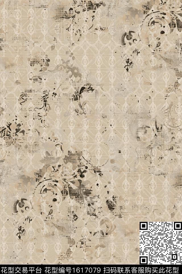 抽象民族风肌理数码印花华亿平台下载（图片编号: 1617079） - 瓦栏（Walan）