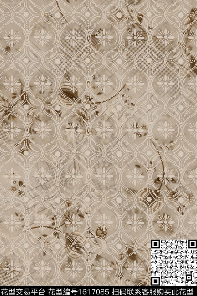 民族风肌理传统纹样数码印花华亿平台下载（图片编号: 1617085） - 瓦栏（Walan）