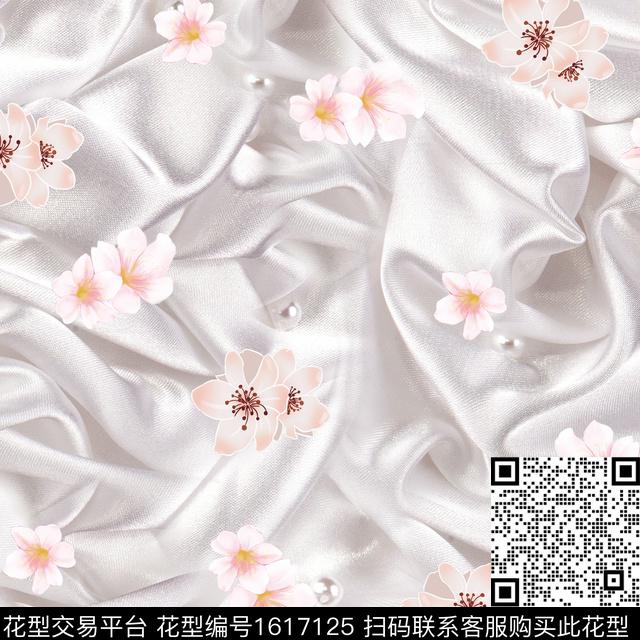 花卉褶皱3D立体数码印花华亿平台下载（图片编号: 1617125） - 瓦栏（Walan）