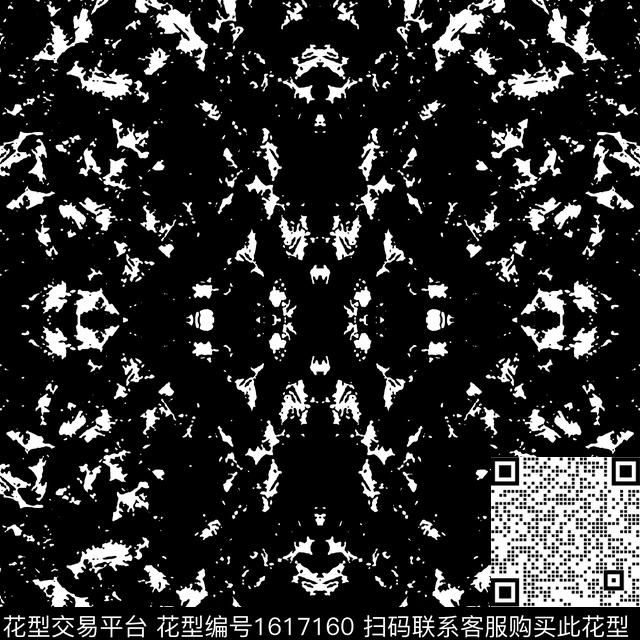 抽象笔触传统印花华亿平台下载（图片编号: 1617160） - 瓦栏（Walan）