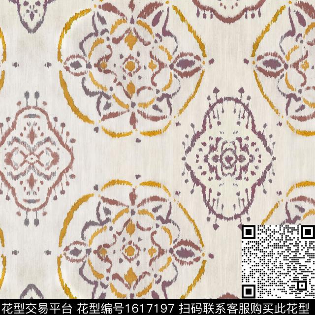 民族风传统纹样肌理数码印花华亿平台下载（图片编号: 1617197） - 瓦栏（Walan）