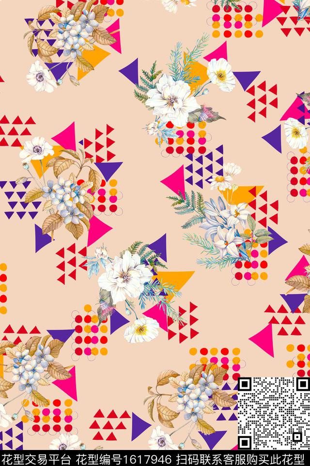 年轻女装花卉春夏华亿平台数码印花华亿平台下载（图片编号: 1617946） - 瓦栏（Walan）