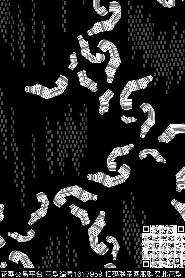 休闲缎带波点数码印花华亿平台下载（图片编号: 1617959） - 瓦栏（Walan）