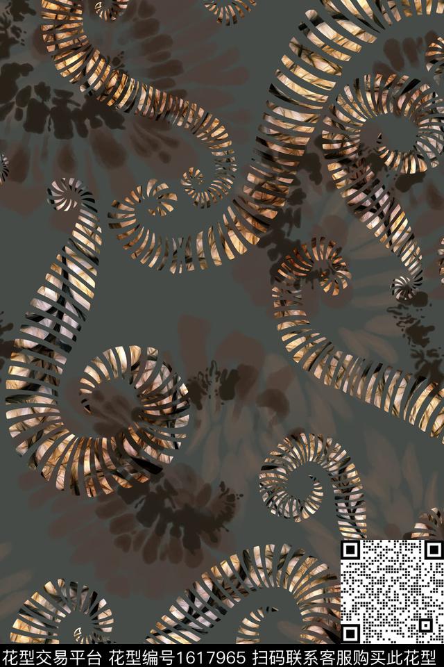 休闲男装抽象数码印花华亿平台下载（图片编号: 1617965） - 瓦栏（Walan）