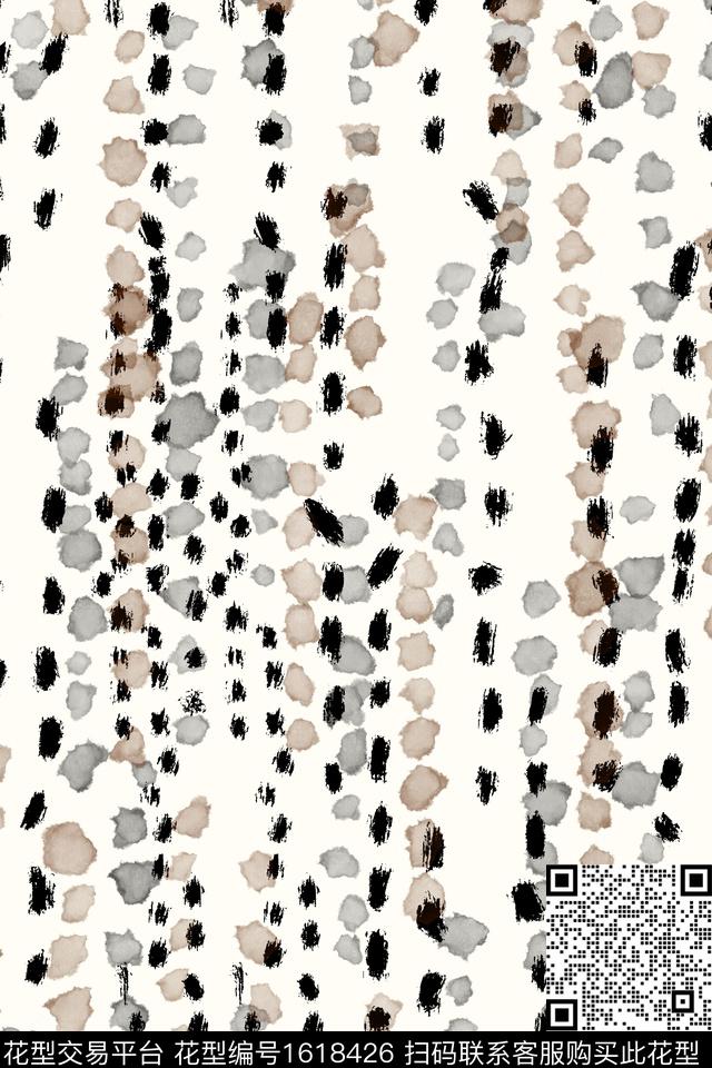 简约水彩波点数码印花华亿平台下载（图片编号: 1618426） - 瓦栏（Walan）