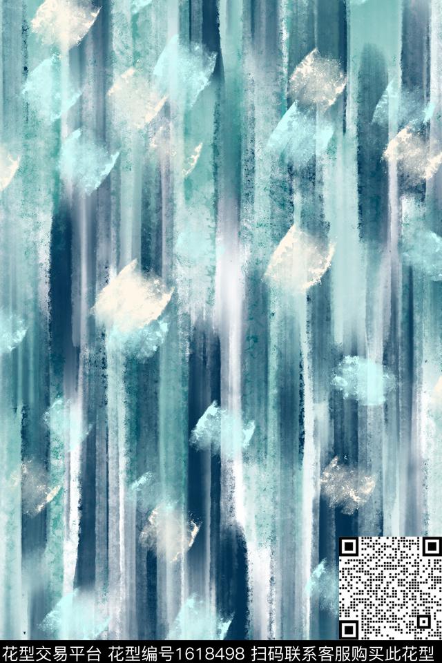 条纹笔触晕染肌理数码印花华亿平台下载（图片编号: 1618498） - 瓦栏（Walan）