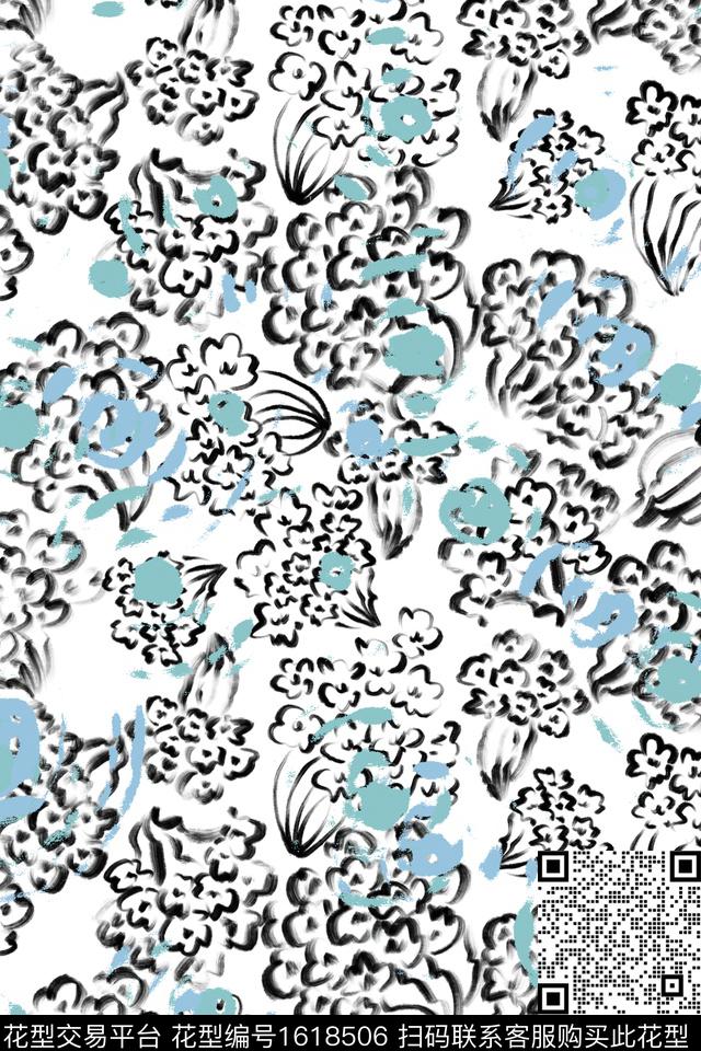 花卉小碎花满版散花数码印花华亿平台下载（图片编号: 1618506） - 瓦栏（Walan）