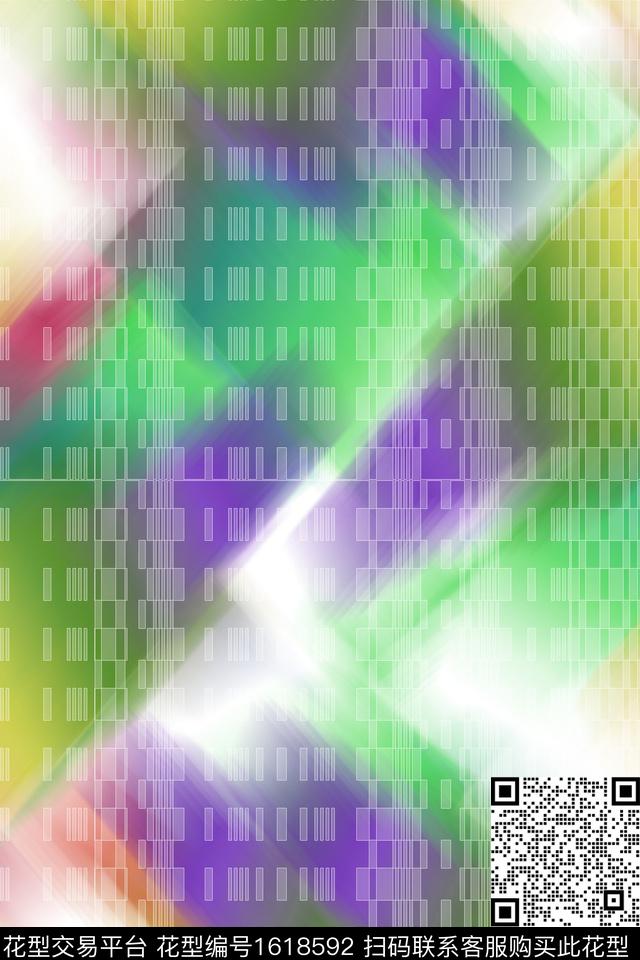 晕染肌理数码华亿平台炫彩数码印花华亿平台下载（图片编号: 1618592） - 瓦栏（Walan）