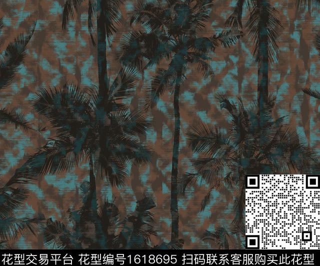 沙滩女装椰子树传统印花华亿平台下载（图片编号: 1618695） - 瓦栏（Walan）