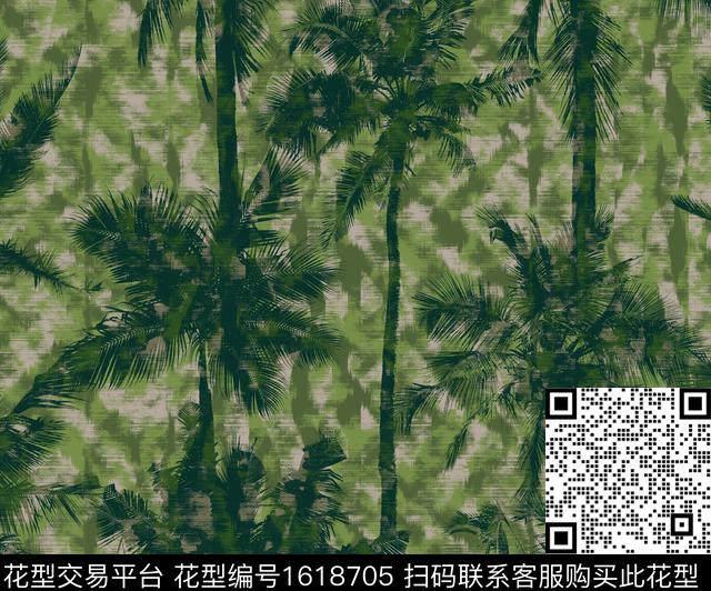 沙滩女装椰子树传统印花华亿平台下载（图片编号: 1618705） - 瓦栏（Walan）