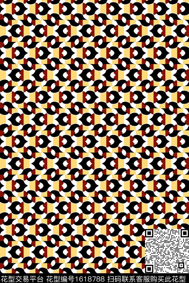中老年混合拼接传统印花华亿平台下载（图片编号: 1618788） - 瓦栏（Walan）