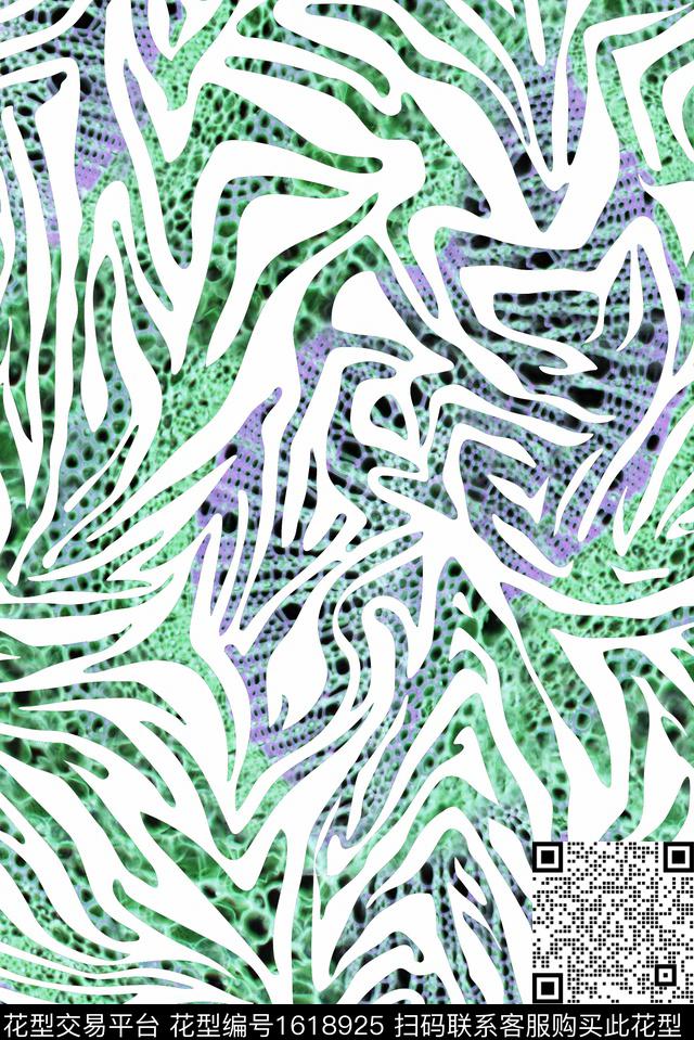 斑马纹彩色几何肌理数码印花华亿平台下载（图片编号: 1618925） - 瓦栏（Walan）