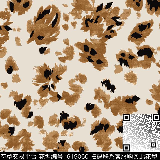 抽象动物纹豹纹数码印花华亿平台下载（图片编号: 1619060） - 瓦栏（Walan）