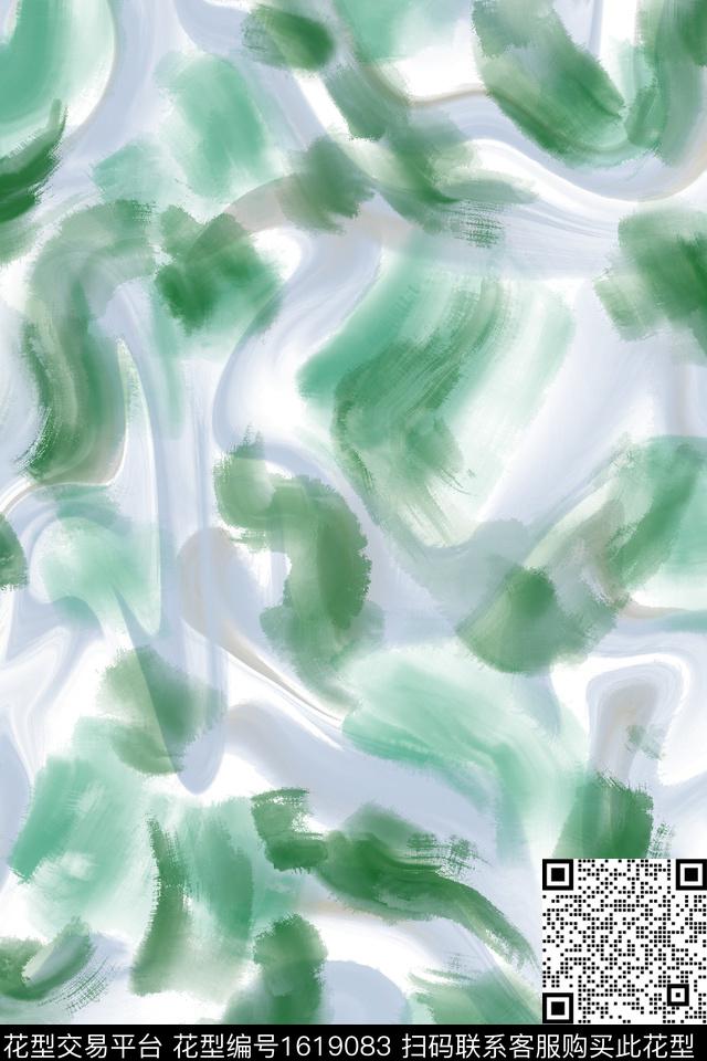 笔触抽象渐变数码印花华亿平台下载（图片编号: 1619083） - 瓦栏（Walan）