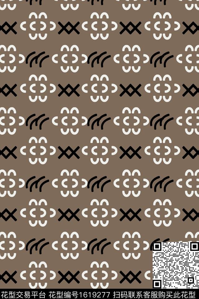 条纹线条混合拼接传统印花华亿平台下载（图片编号: 1619277） - 瓦栏（Walan）