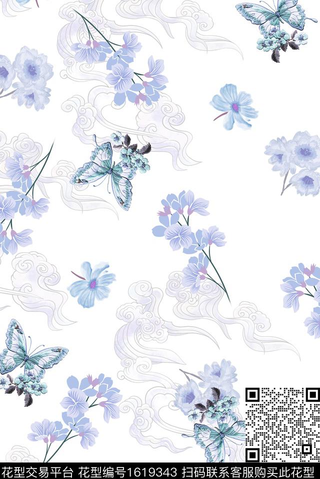 绣花华亿平台小清新小碎花数码印花华亿平台下载（图片编号: 1619343） - 瓦栏（Walan）